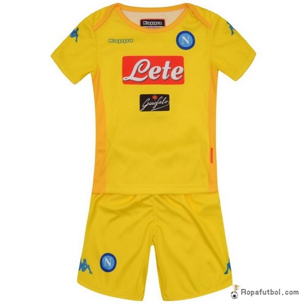 Camiseta Napoli Replica Segunda Ropa Niños 2017/18 Amarillo